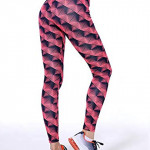 High Waist Seam Print Legging Push Up Fitness Gym Yoga Sports Pants for Women